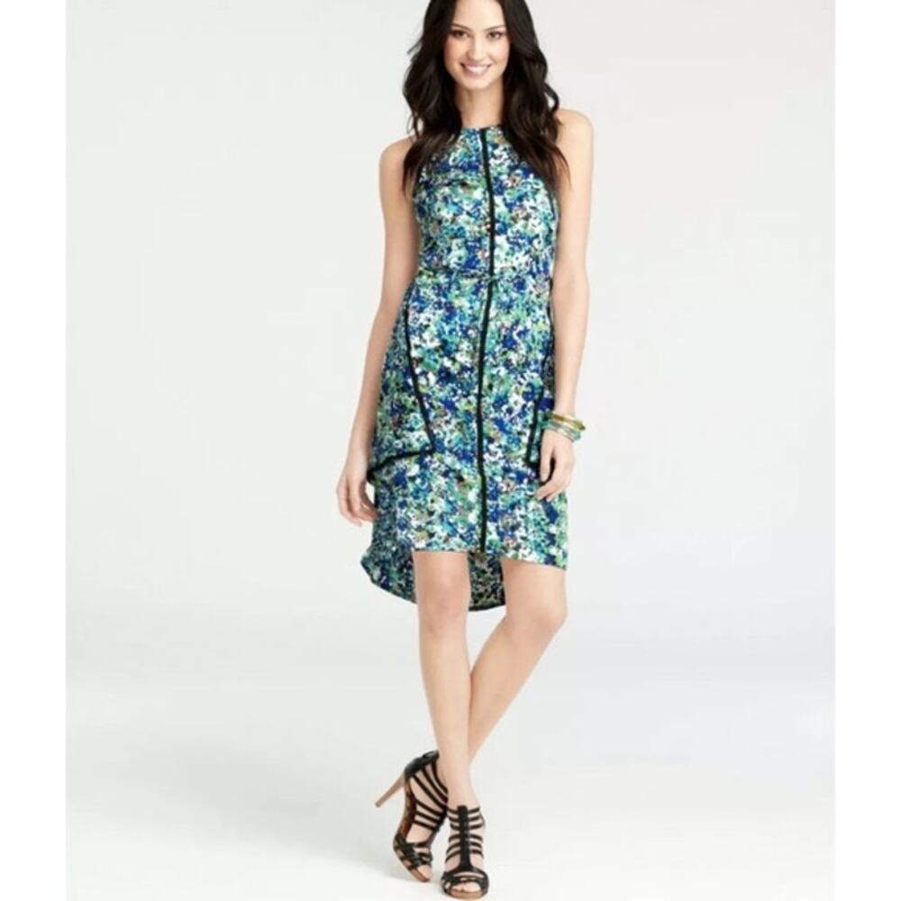 Ann Taylor Floral Sleeveless Hi Low Sleeveless Dress Size 8 Multicolor